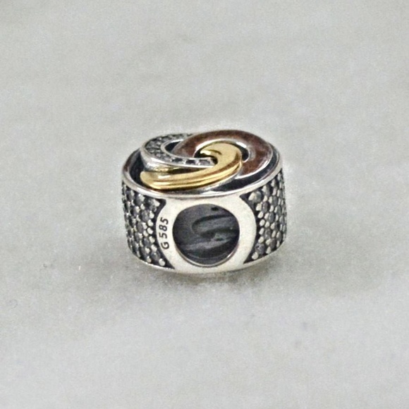 Pandora Interlinked Circles 14k Gold G585 and S925 - Picture 3 of 3